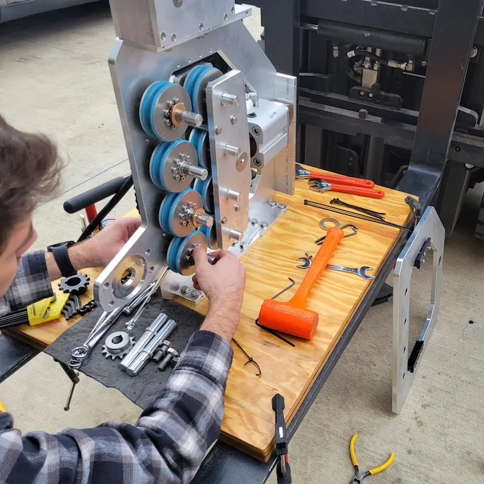 wassoc subsea engineer building prototype of coiled rod cone penetration test