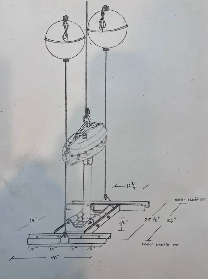 hand sketch of vibracore system