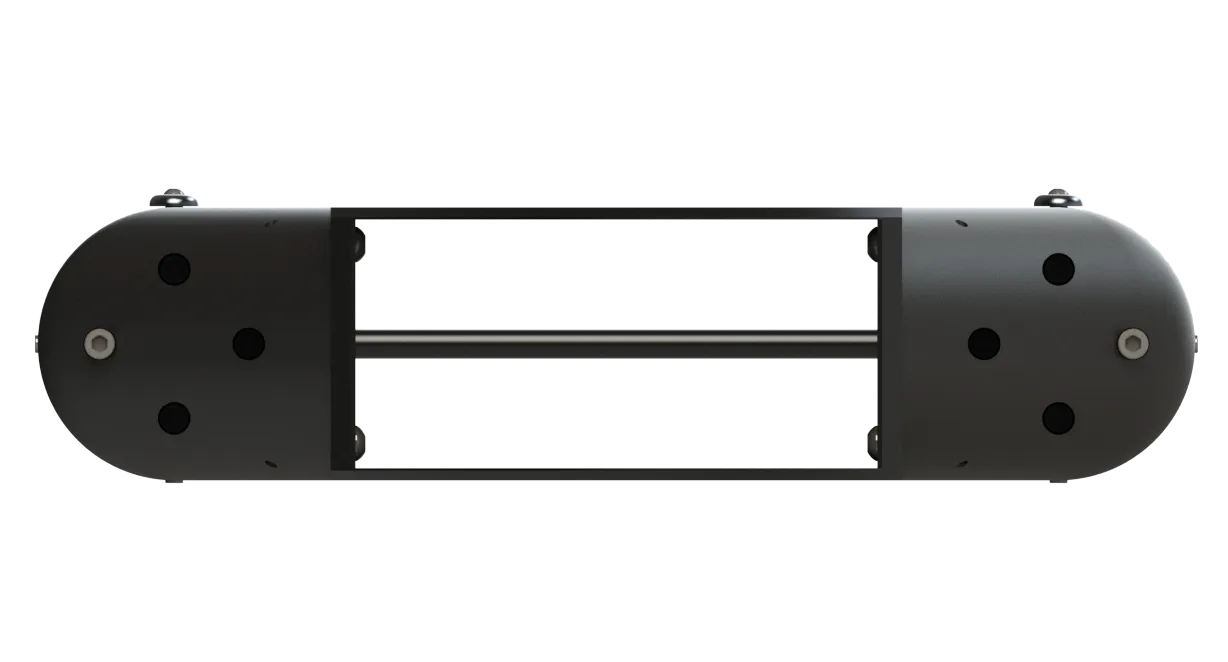 Front View of Wassoc's Shadowgraph telecentric imaging system showing imaging column