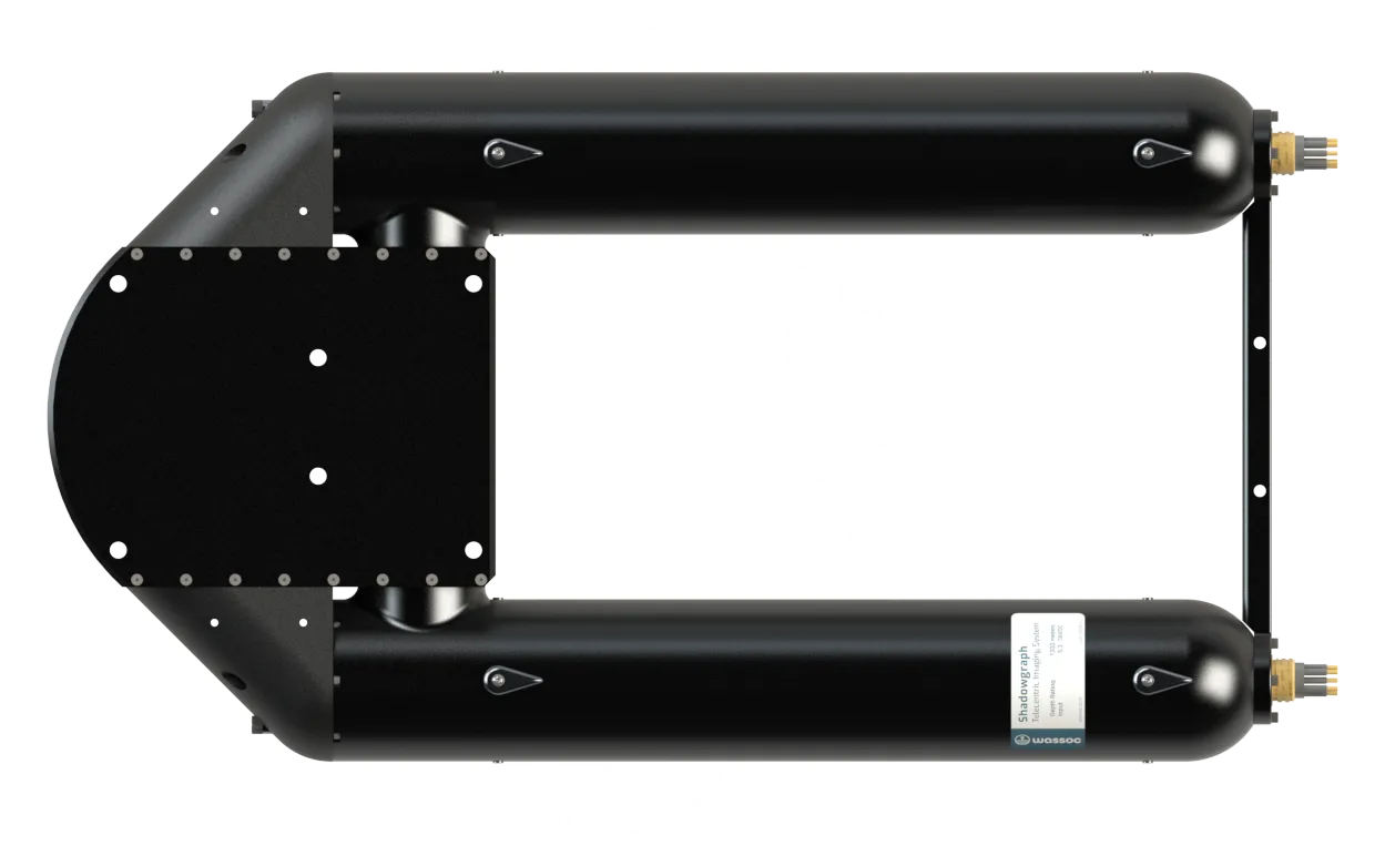 Top View of Wassoc's Shadowgraph Telecentric Imaging System with SubConn Connectors
