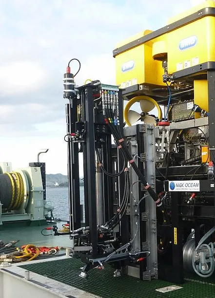 Wassoc's Remotely Operated Core Sampler installed and integrated with NiGK's Crawler ROV